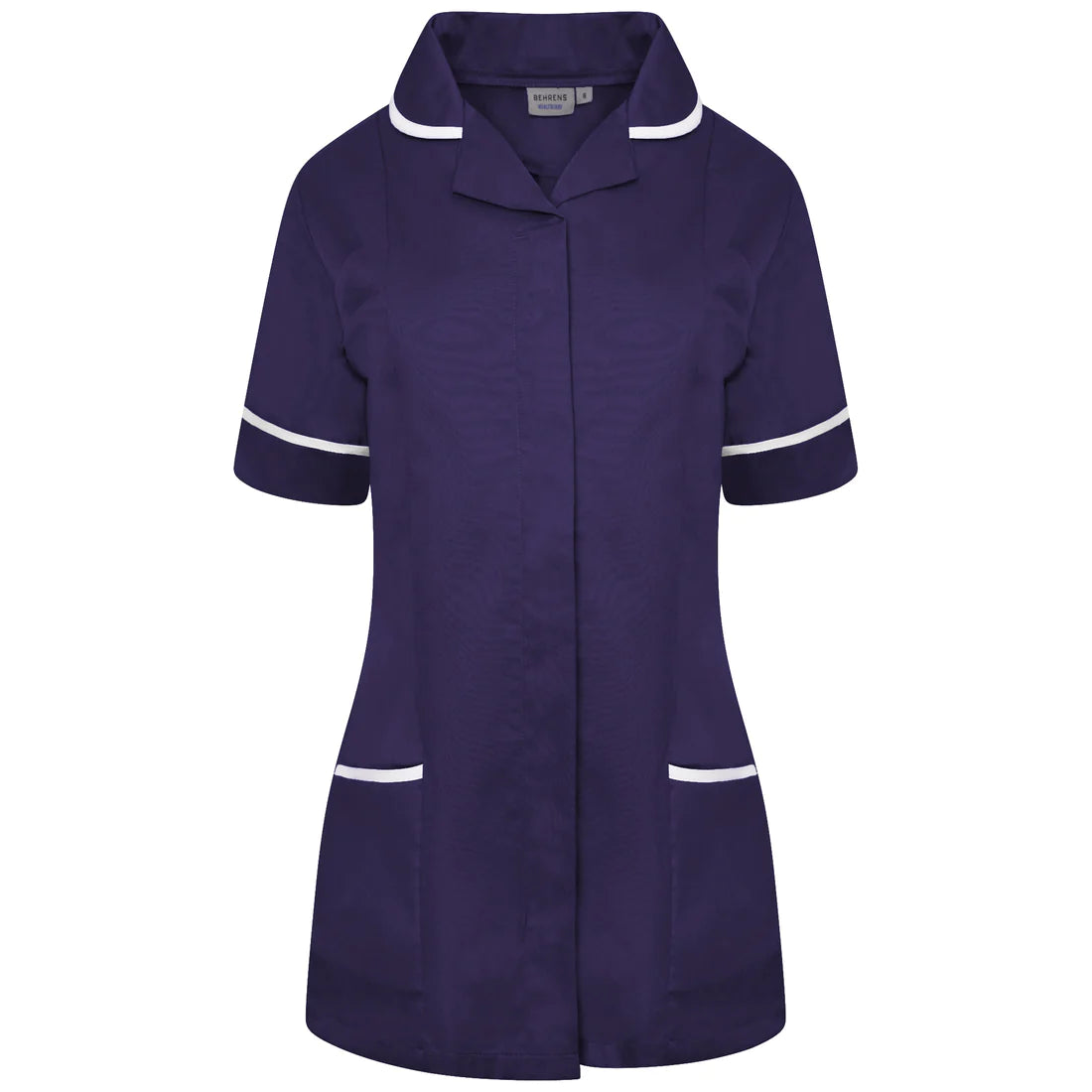 Navy/White Contrast Ladies Tunic with Round Collar - NCLTPS