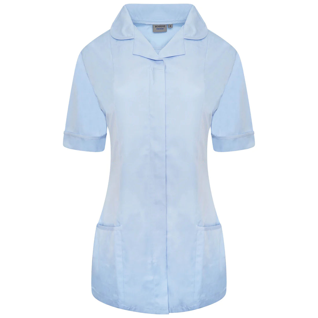 Sky/Sky Contrast Ladies Tunic with Round Collar - NCLTPS