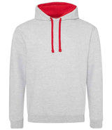 JH003 Heather Grey/Fire Red Front