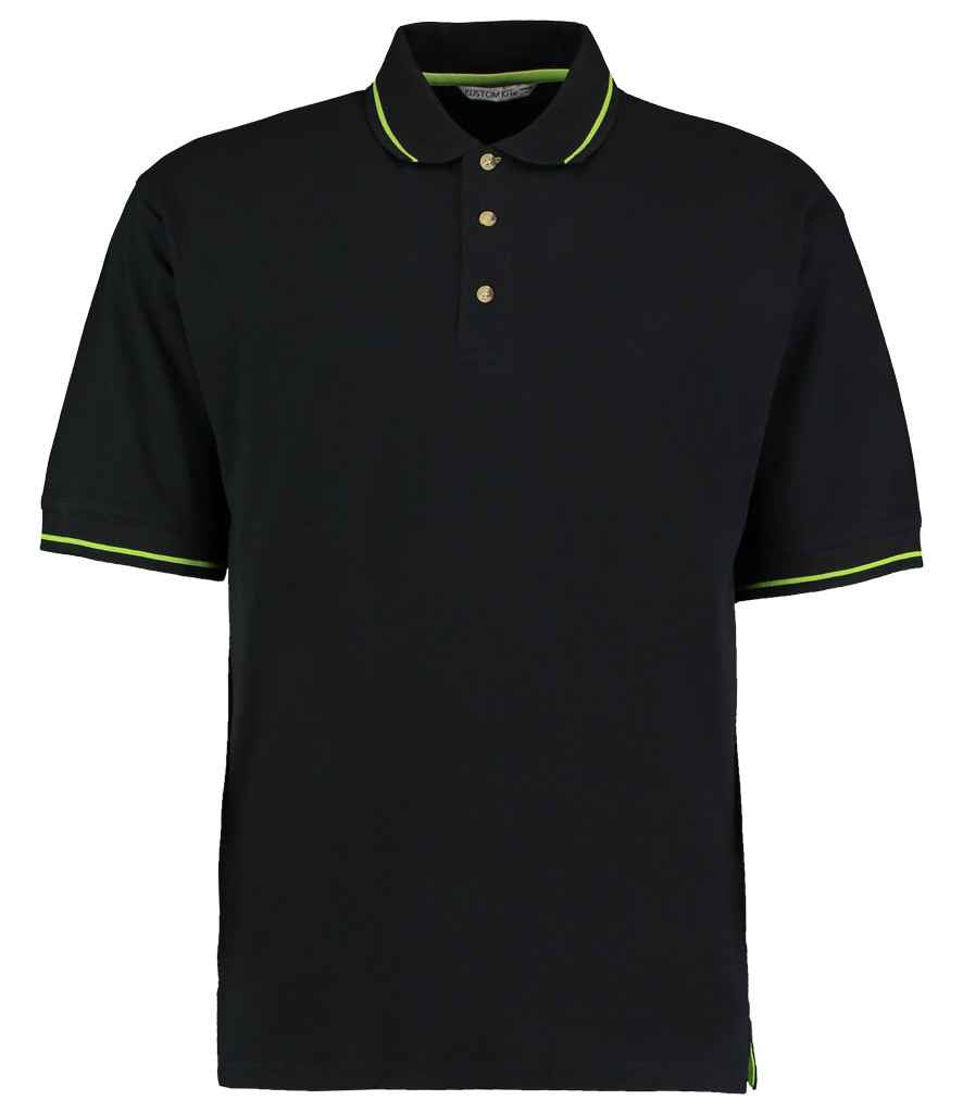 Polo Shirt Black/Lime Green The Workwear Place