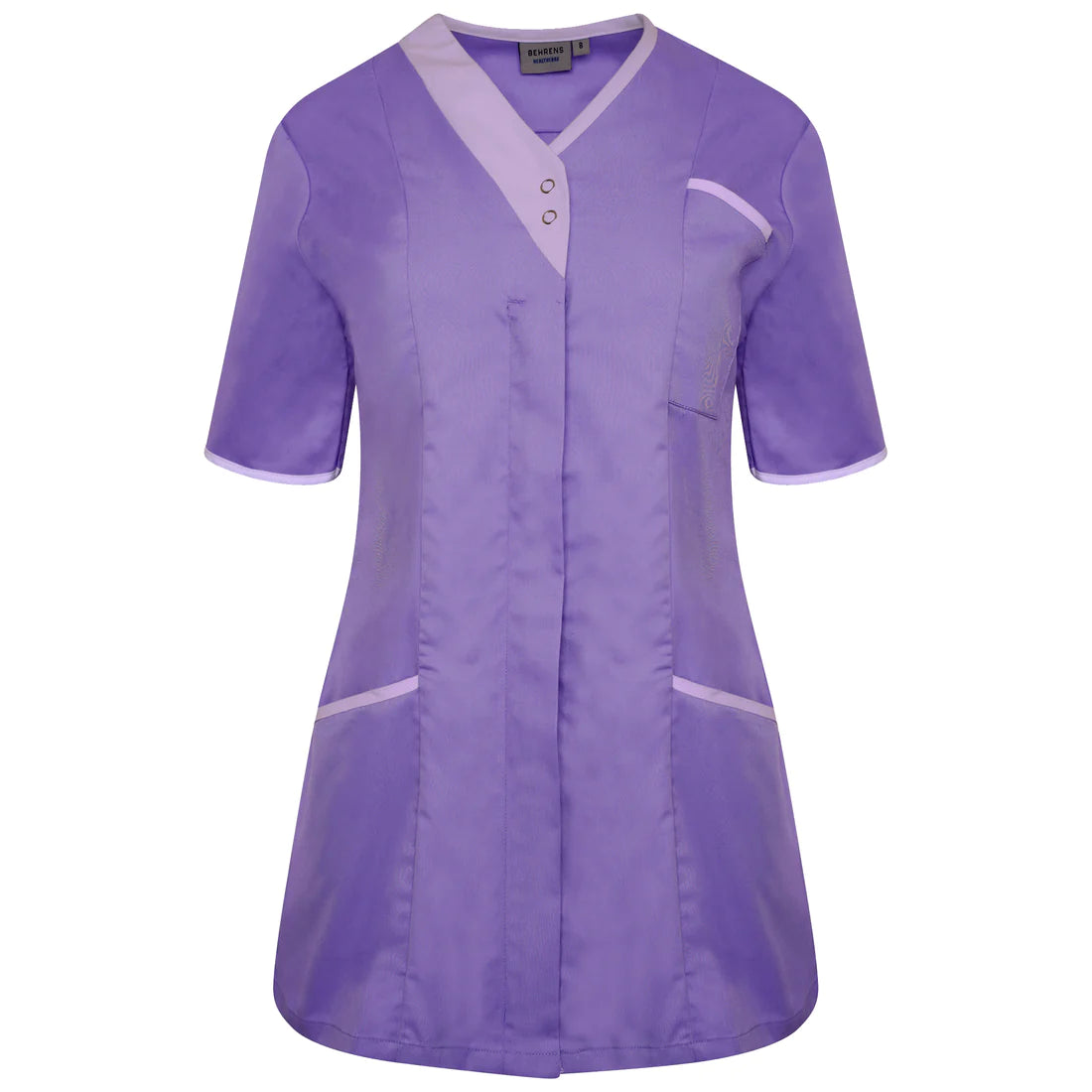 Purple/Lilac Trim Asymmetrical Ladies Tunic - NALT