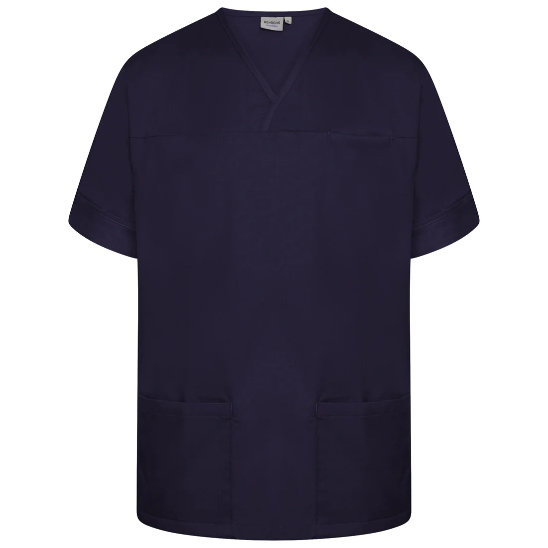 Navy Grey Plain Smart Scrub Top - NSTP