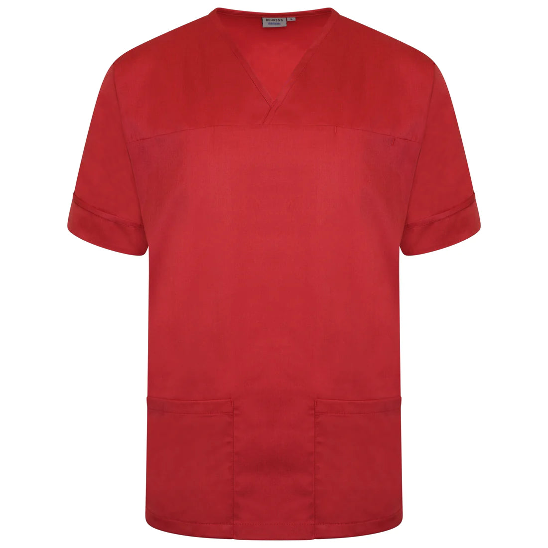 Red Plain Smart Scrub Top - NSTP