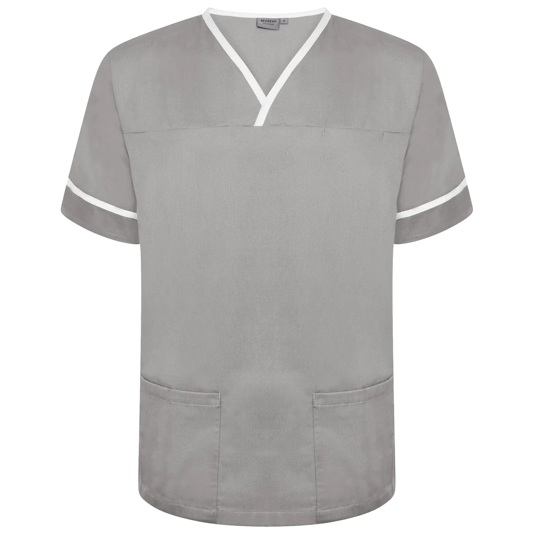 Grey/White Contrast Smart Scrub Top - NSTT