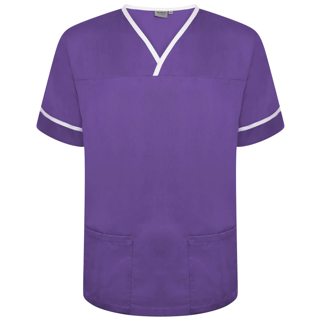 Purple/White Contrast Smart Scrub Top - NSTT