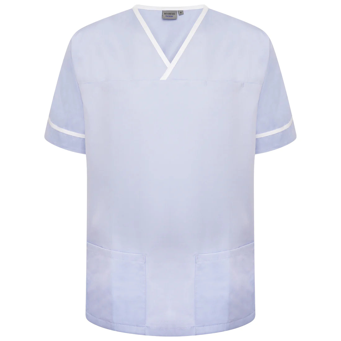 Sky/White Contrast Smart Scrub Top - NSTT