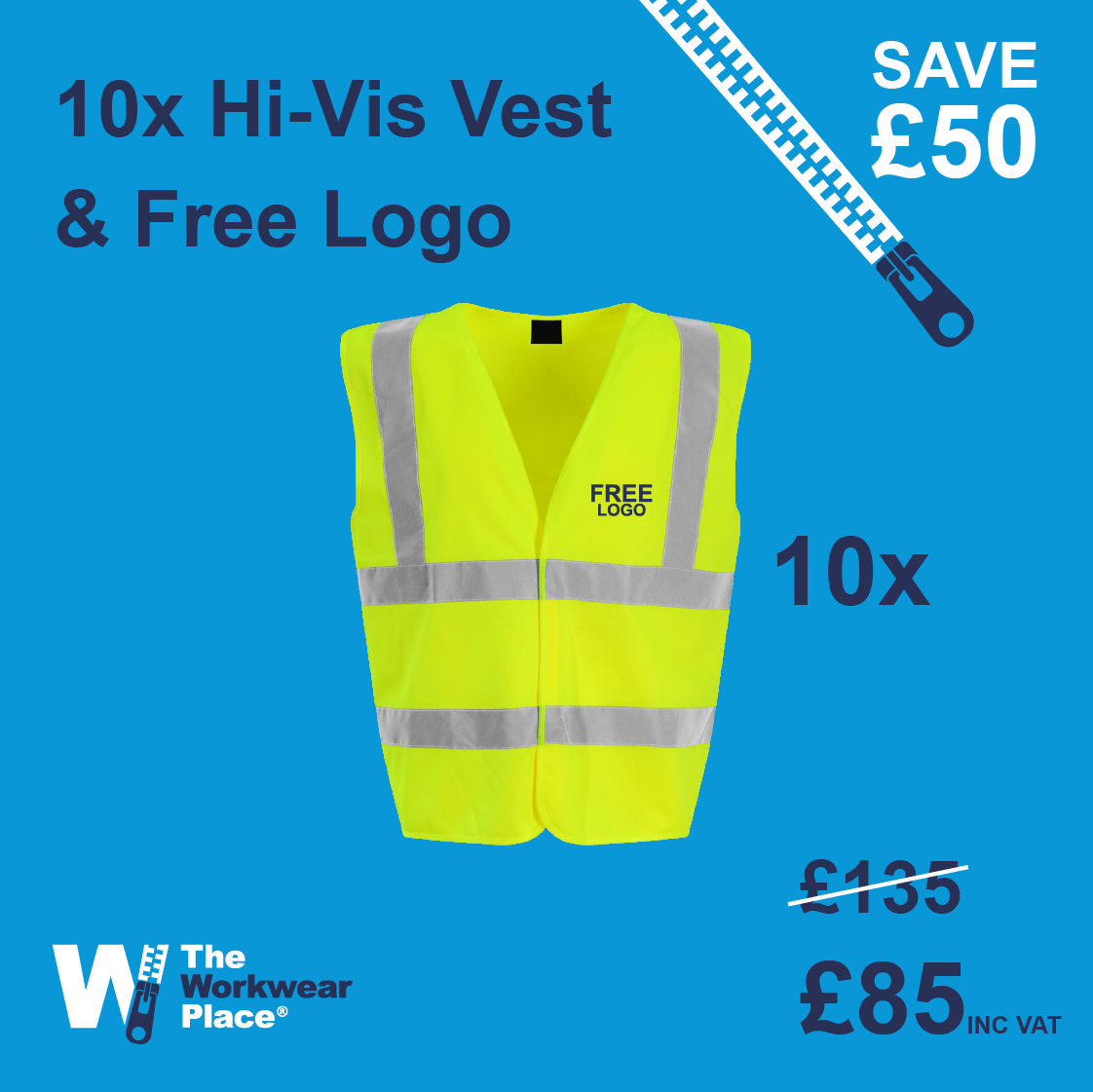 10x Hi-Vis Vest & Free Logo Deal