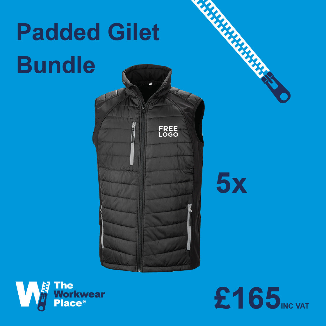 5x Result padded Bodywarmers